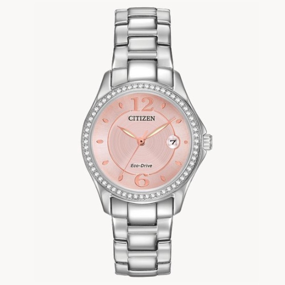 Ladies’ Citizen Crystal Accent Watch with Pink Dial